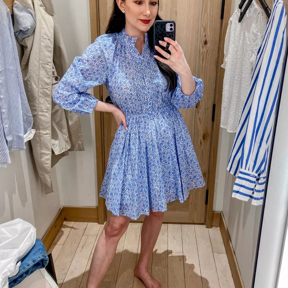 J. Crew x Liberty London Ruffle Collar Mini Dress - Picture 2 of 8